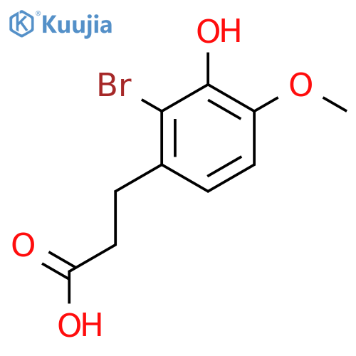 3-(2-bromo-3-hydroxy-4-methoxyphenyl)propanoic acid structure