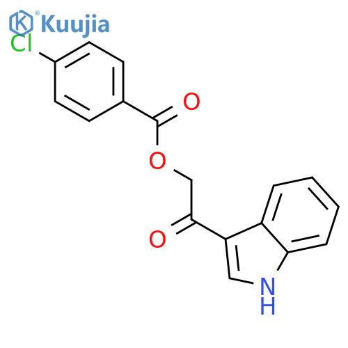2-(1H-indol-3-yl)-2-oxoethyl 4-chlorobenzoate structure