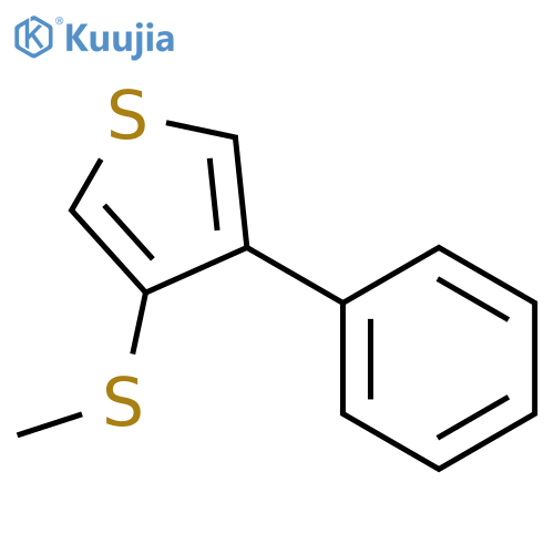 Thiophene, 3-(methylthio)-4-phenyl- structure