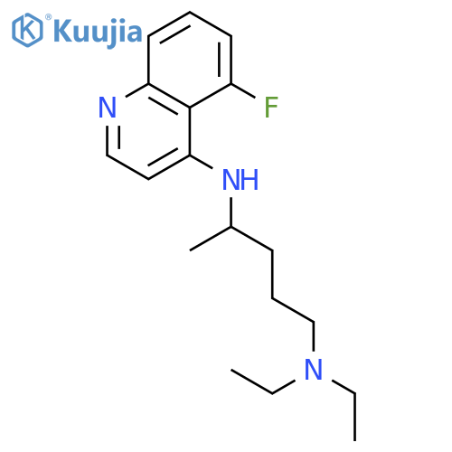1,4-Pentanediamine, N1,N1-diethyl-N4-(5-fluoro-4-quinolinyl)- structure