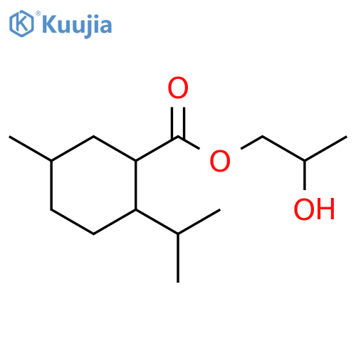 Cyclohexanecarboxylic acid, 5-methyl-2-(1-methylethyl)-,2-hydroxypropyl ester structure