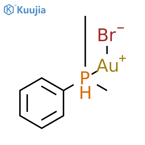 Gold, bromo(dimethylphenylphosphine)- structure