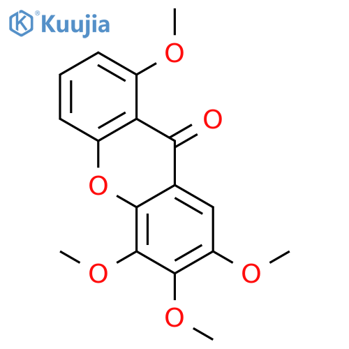 1,5,6,7-tetramethoxy-xanthen-9-one structure