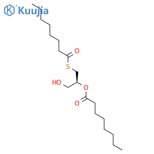 Octanoic acid, (1S)-1-(hydroxymethyl)-2-[(1-oxooctyl)thio]ethyl ester structure
