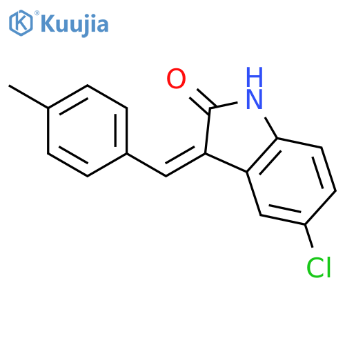 2H-Indol-2-one, 5-chloro-1,3-dihydro-3-[(4-methylphenyl)methylene]- structure