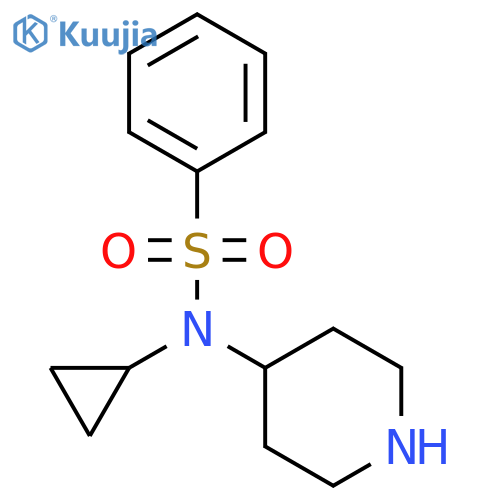 N-Cyclopropyl-N-piperidin-4-ylbenzenesulfonamide structure