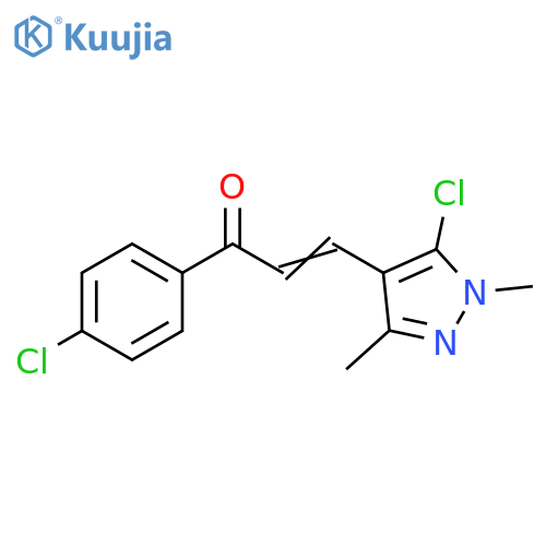 2-Propen-1-one,3-(5-chloro-1,3-dimethyl-1H-pyrazol-4-yl)-1-(4-chlorophenyl)- structure