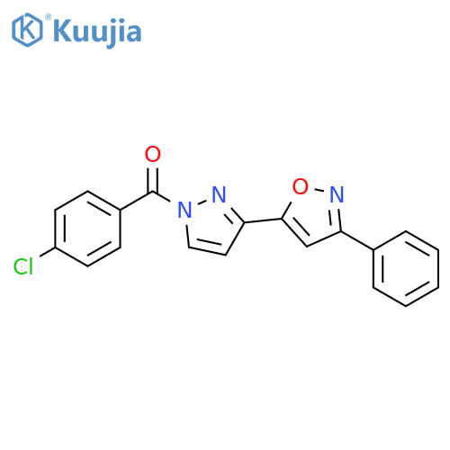 1H-Pyrazole, 1-(4-chlorobenzoyl)-3-(3-phenyl-5-isoxazolyl)- structure