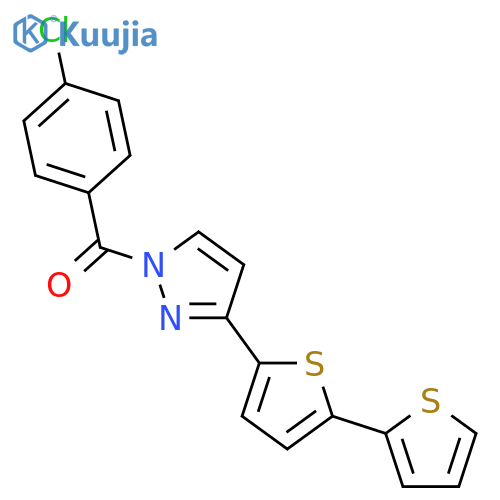 1H-Pyrazole, 3-[2,2'-bithiophen]-5-yl-1-(4-chlorobenzoyl)- structure