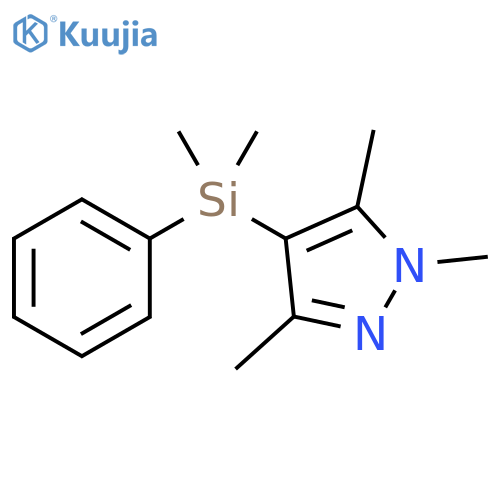 1H-Pyrazole, 4-(dimethylphenylsilyl)-1,3,5-trimethyl- structure