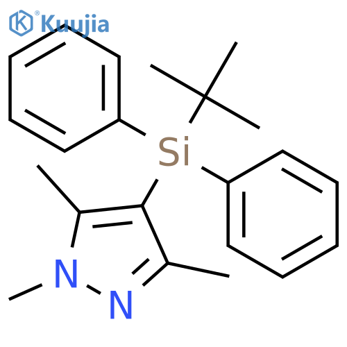 1H-Pyrazole, 4-[(1,1-dimethylethyl)diphenylsilyl]-1,3,5-trimethyl- structure