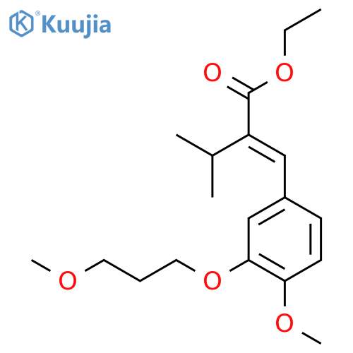 (E)-Ethyl 2-(4-methoxy-3-(3-methoxypropoxy)benzylidene)-3-methylbutanoate structure