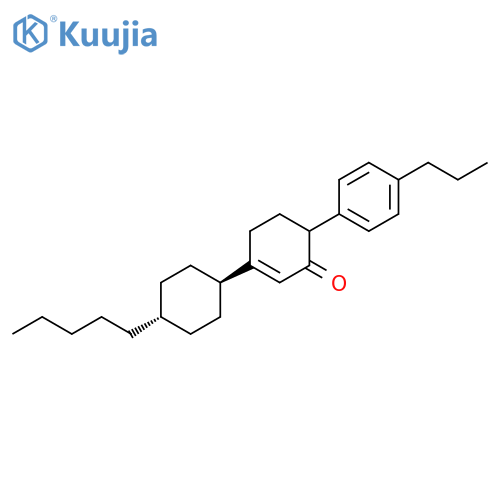 2-Cyclohexen-1-one, 3-(trans-4-pentylcyclohexyl)-6-(4-propylphenyl)- structure
