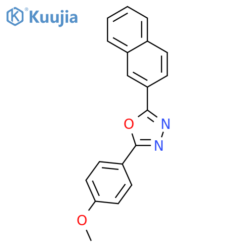 1,3,4-Oxadiazole,2-(4-methoxyphenyl)-5-(2-naphthalenyl)- structure