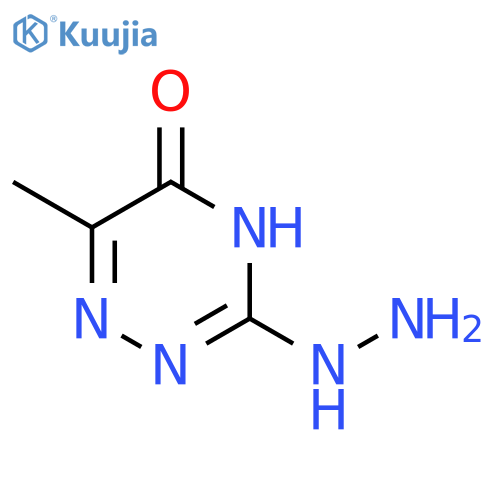 3-hydrazinyl-6-methyl-1,2,4-triazin-5-ol structure