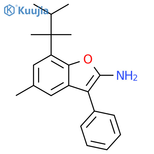 2-Benzofuranamine, 5-methyl-3-phenyl-7-(1,1,2-trimethylpropyl)- structure
