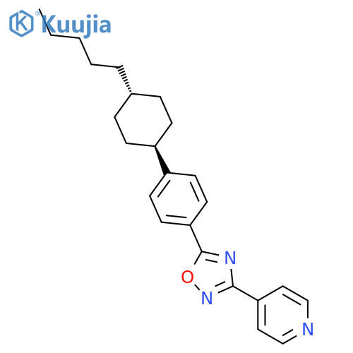 Pyridine, 4-[5-[4-(trans-4-pentylcyclohexyl)phenyl]-1,2,4-oxadiazol-3-yl]- structure