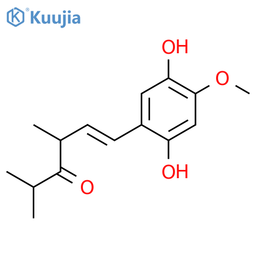 5-Hexen-3-one, 6-(2,5-dihydroxy-4-methoxyphenyl)-2,4-dimethyl-, (5E)- structure