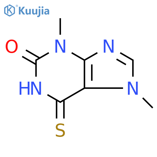 3,7-Dimethyl-6-thioxanthine structure