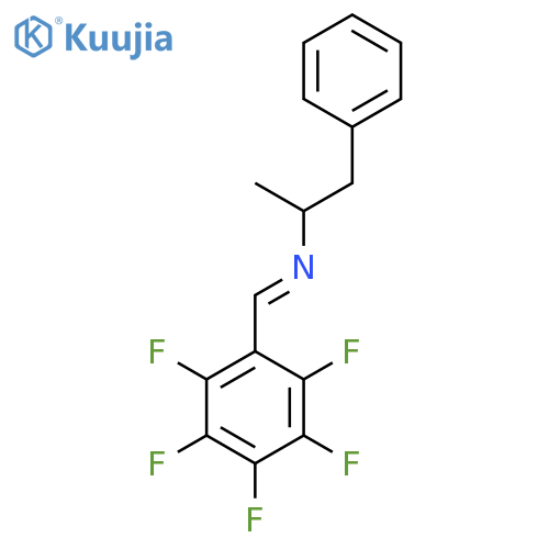 Benzeneethanamine, a-methyl-N-[(2,3,4,5,6-pentafluorophenyl)methylene]- structure