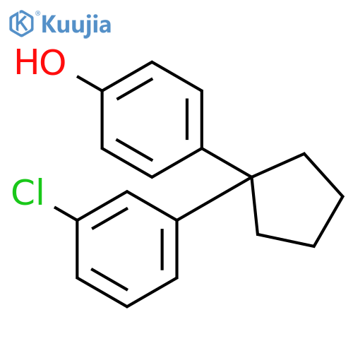 4-1-(3-chlorophenyl)cyclopentylphenol structure