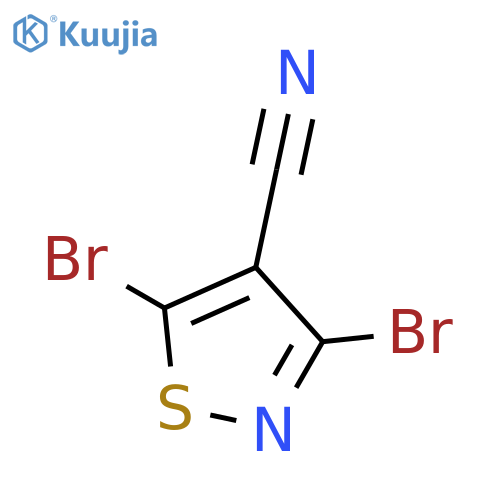dibromo-1,2-thiazole-4-carbonitrile structure