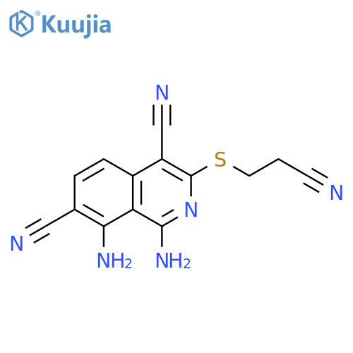 4,7-Isoquinolinedicarbonitrile, 1,8-diamino-3-[(2-cyanoethyl)thio]- structure