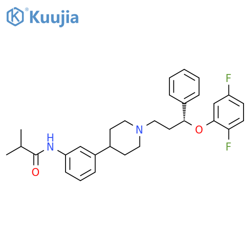 Propanamide,N-[3-[1-[(3R)-3-(2,5-difluorophenoxy)-3-phenylpropyl]-4-piperidinyl]phenyl]-2-methyl- structure