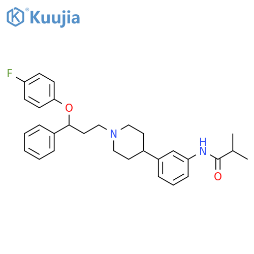 Propanamide,N-[3-[1-[(3S)-3-(4-fluorophenoxy)-3-phenylpropyl]-4-piperidinyl]phenyl]-2-methyl- structure