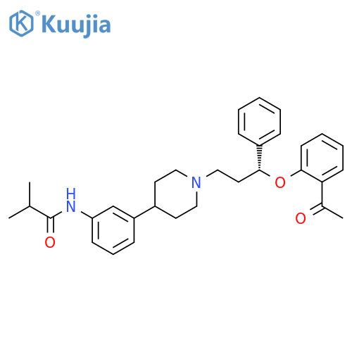Propanamide,N-[3-[1-[(3R)-3-(2-acetylphenoxy)-3-phenylpropyl]-4-piperidinyl]phenyl]-2-methyl- structure