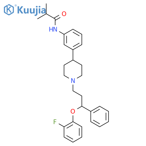 Propanamide,N-[3-[1-[(3S)-3-(2-fluorophenoxy)-3-phenylpropyl]-4-piperidinyl]phenyl]-2-methyl- structure