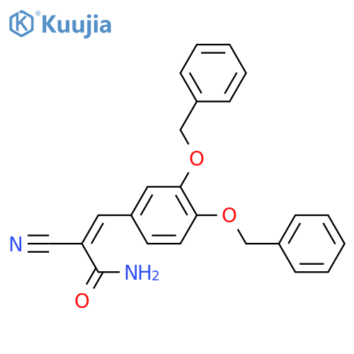 (Z)-3-[3,4-bis(phenylmethoxy)phenyl]-2-cyanoprop-2-enamide structure