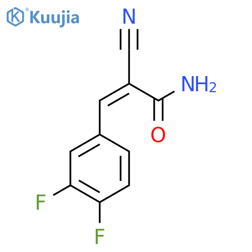2-Cyano-3-(3,4-difluorophenyl)prop-2-enamide structure