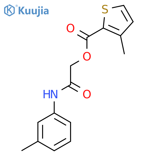 [(3-methylphenyl)carbamoyl]methyl 3-methylthiophene-2-carboxylate structure