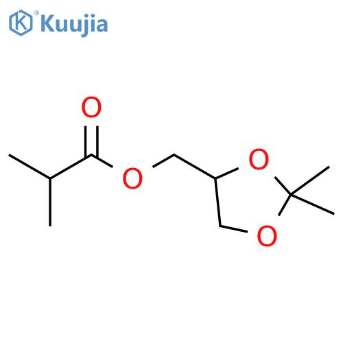 Propanoic acid, 2-methyl-, (2,2-dimethyl-1,3-dioxolan-4-yl)methyl ester structure
