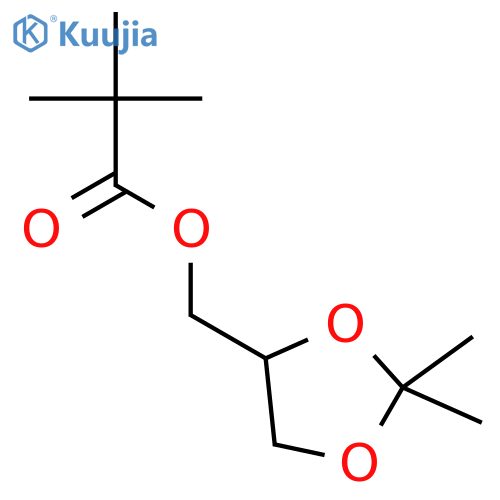 Propanoic acid, 2,2-dimethyl-, (2,2-dimethyl-1,3-dioxolan-4-yl)methylester structure