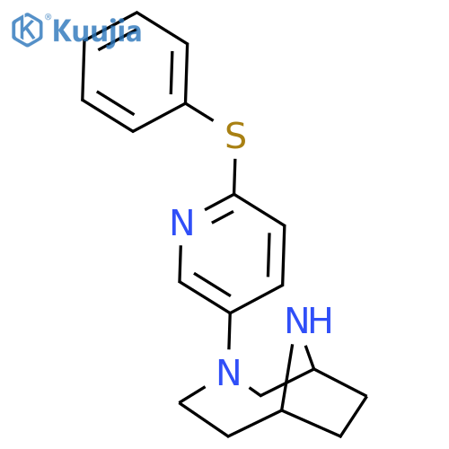3,9-DIAZABICYCLO[4.2.1]NONANE, 3-[6-(PHENYLTHIO)-3-PYRIDINYL]- structure