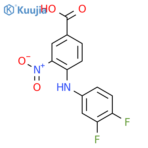 4-(3,4-Difluorophenyl)amino-3-nitrobenzoic acid structure