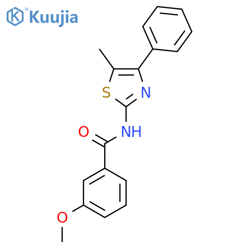 3-methoxy-N-(5-methyl-4-phenyl-1,3-thiazol-2-yl)benzamide structure