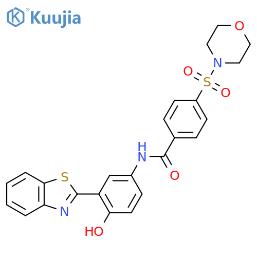 N-3-(1,3-benzothiazol-2-yl)-4-hydroxyphenyl-4-(morpholine-4-sulfonyl)benzamide structure