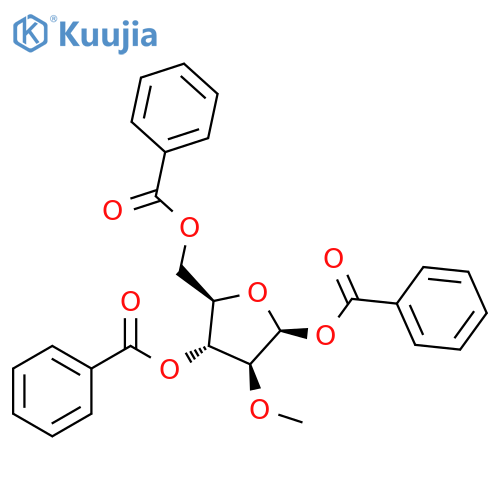 [(2R,3R,4S,5S)-3,5-Dibenzoyloxy-4-methoxyoxolan-2-yl]methyl benzoate structure