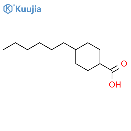 4-Hexylcyclohexanecarboxylic acid structure