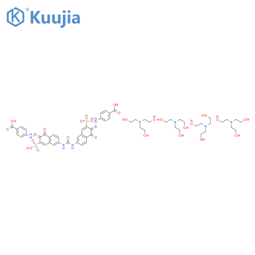 Benzoic acid,4,4'-[carbonylbis[imino(1-hydroxy-3-sulfo-6,2-naphthalenediyl)-2,1-diazenediyl]]bis-,compd. with 2,2',2''-nitrilotris[ethanol] (1:4) structure