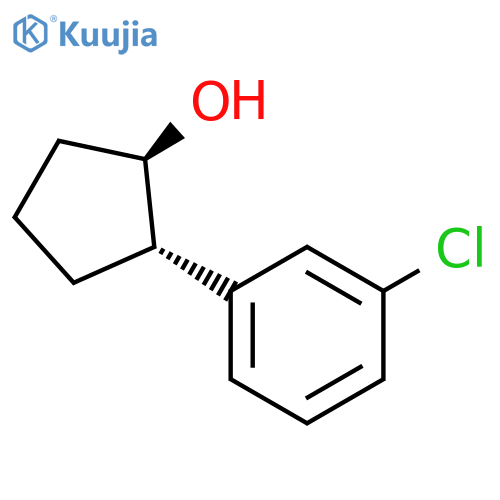 rac-(1R,2S)-2-(3-chlorophenyl)cyclopentan-1-ol structure