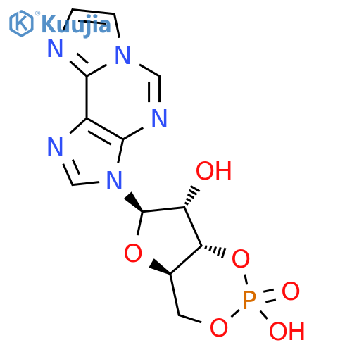 3H-Imidazo[2,1-i]purine,3-(3,5-O-phosphinico-b-D-ribofuranosyl)- structure