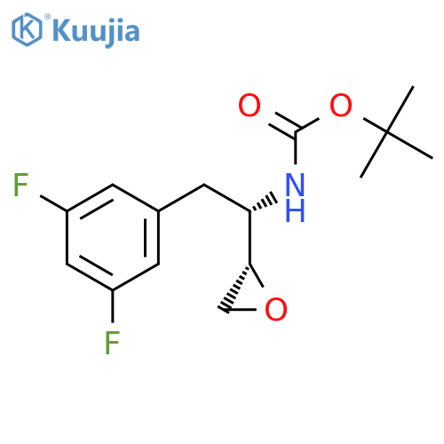 tert-Butyl ((S)-2-(3,5-difluorophenyl)-1-((S)-oxiran-2-yl)ethyl)carbamate structure