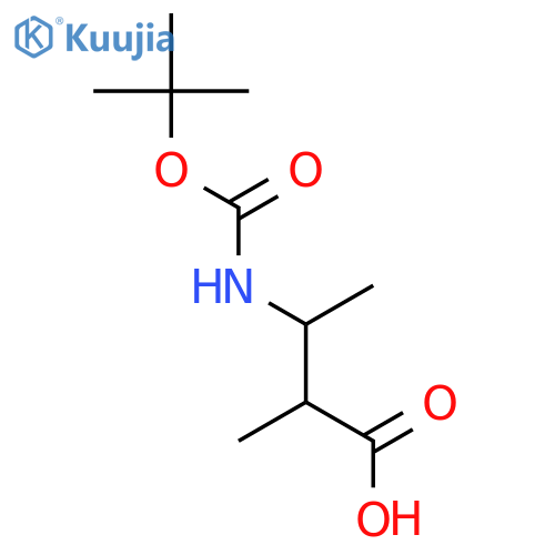 3-{(tert-butoxy)carbonylamino}-2-methylbutanoic Acid structure