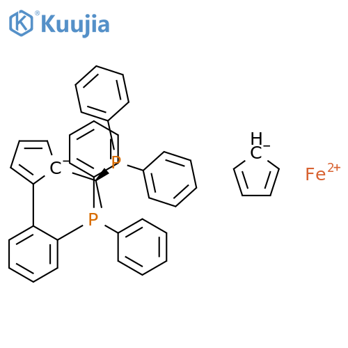 Ferrocene,1-[(1R)-1-(diphenylphosphino)ethyl]-2-[2-(diphenylphosphino)phenyl]-, (1R)-(9CI) structure