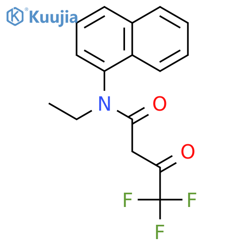 Butanamide, N-ethyl-4,4,4-trifluoro-N-1-naphthalenyl-3-oxo- structure