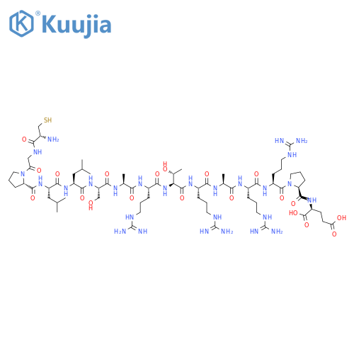 L-Glutamic acid,L-cysteinylglycyl-L-prolyl-L-leucyl-L-leucyl-L-seryl-L-alanyl-L-arginyl-L-threonyl-L-arginyl-L-alanyl-L-arginyl-L-arginyl-L-prolyl- structure
